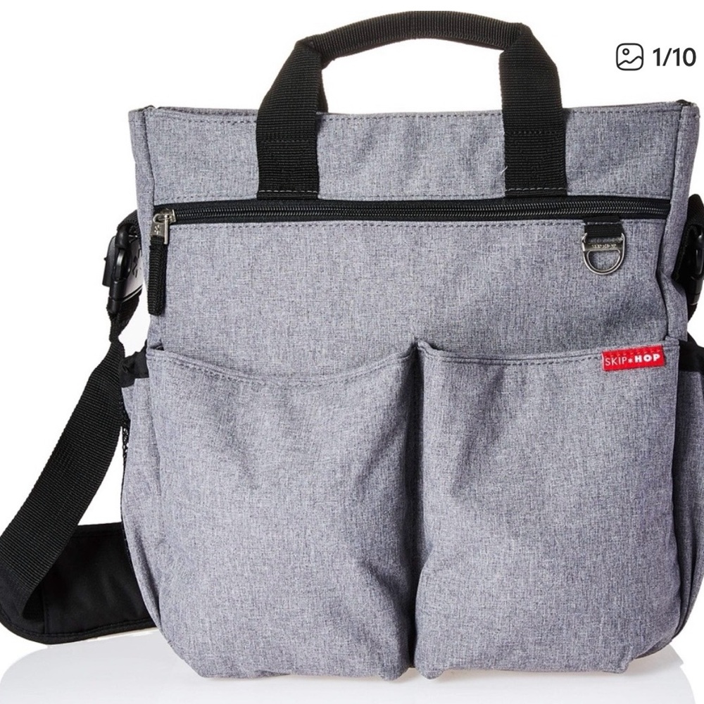 👶🏻 SKIP HOP Diaper Bag Gray & Black Convertible Messenger bag baby accessories